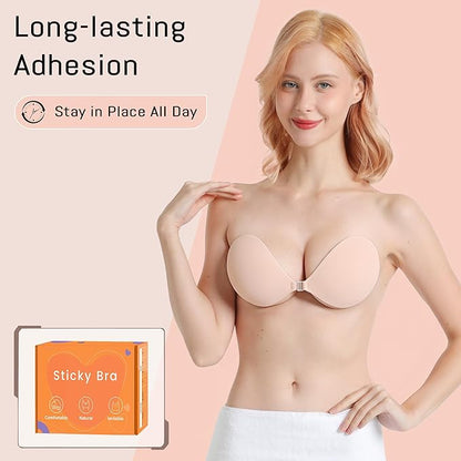 Flaunt Any Outfit with Seamless, Invisible Push-Up Lift Bra!