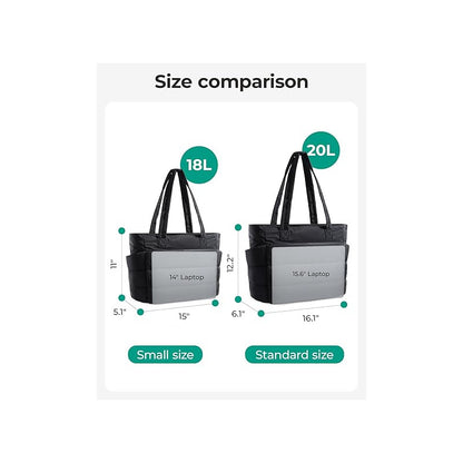 Ultimate Ultra-Light Puffy Tote Bag with Smart Multi-Compartments