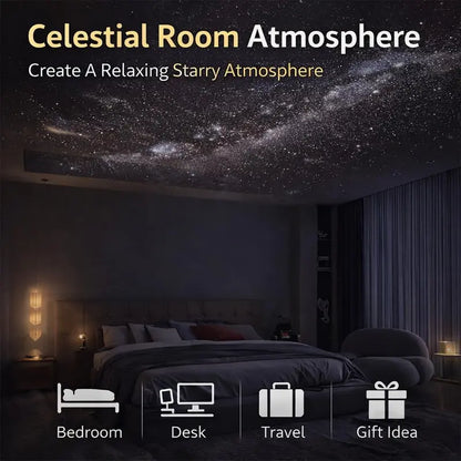 2-in-1 Flexible USB Galaxy Star Projector & Warm Night Light