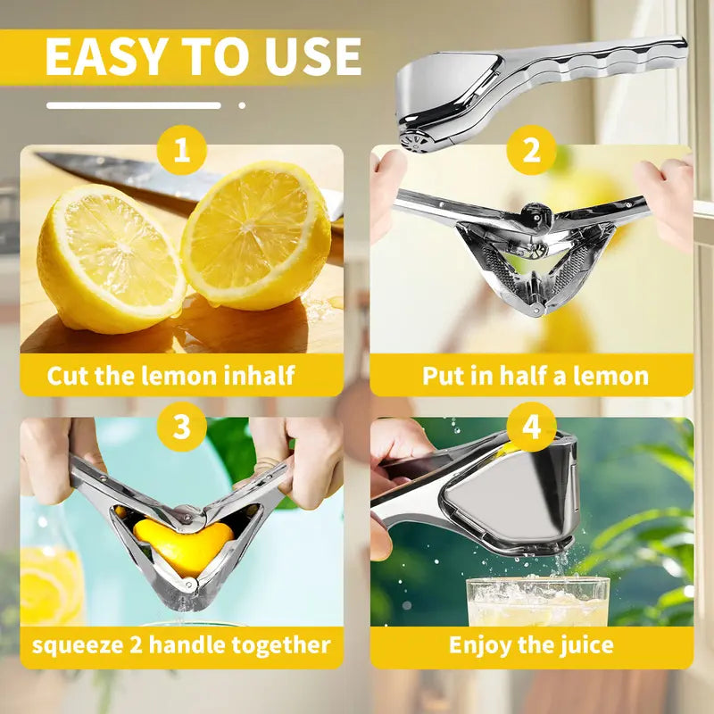 Maximum Yield Stainless Steel Lemon Press Squeezer