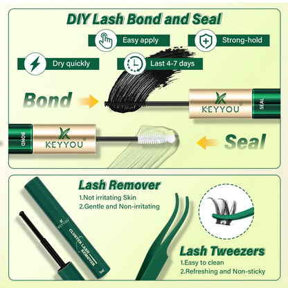 Salon-Quality DIY Lash Extension Kit with Bond, Seal & Remover