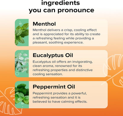 Instant Sinus Relief & Mental Focus: 100% Plant-Based Refreshing Nasal Inhaler