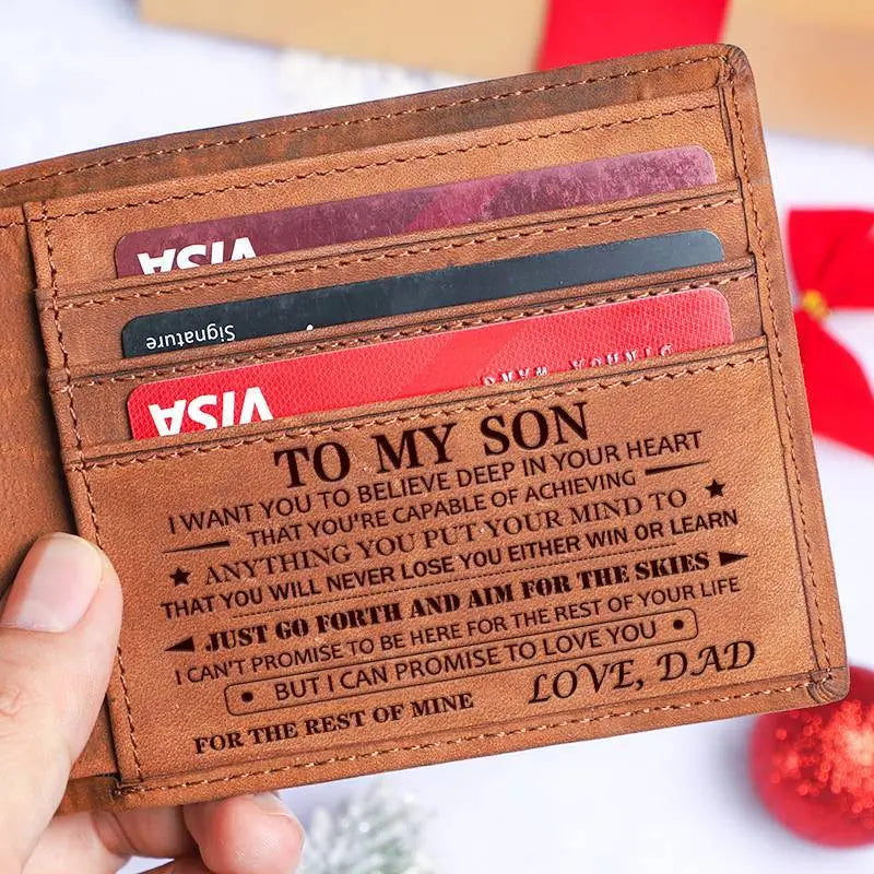 Carry Your Love Everywhere: Personalized Laser-Engraved Men's Wallet