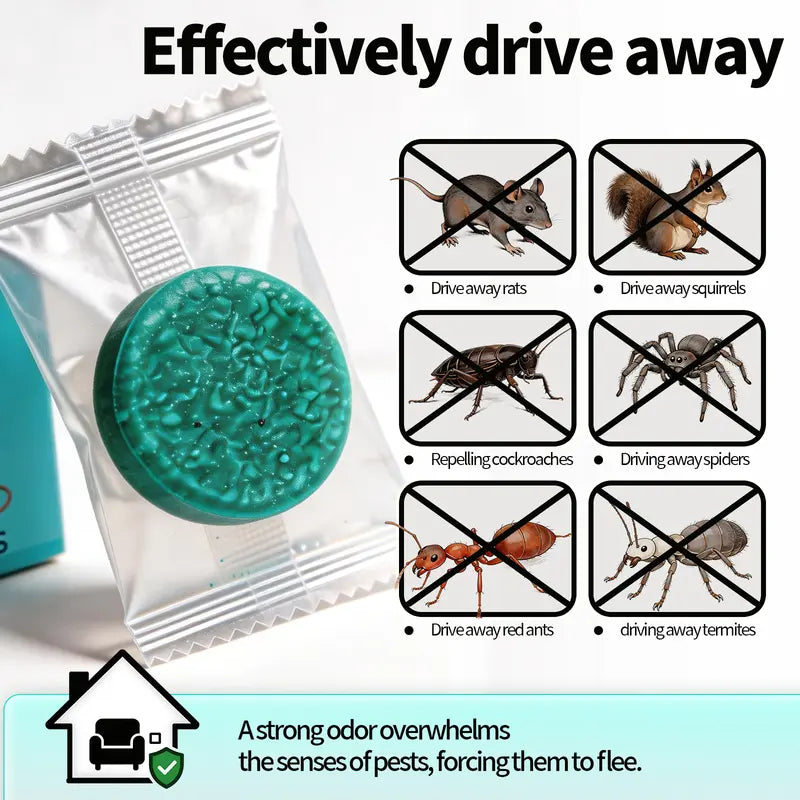 Natural Pest & Rodent Repellent Tablets – Keep Mice, Roaches & Insects Away