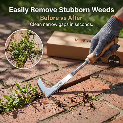 Stainless Steel Crevice Weeder Tool for Sidewalks & Pavers