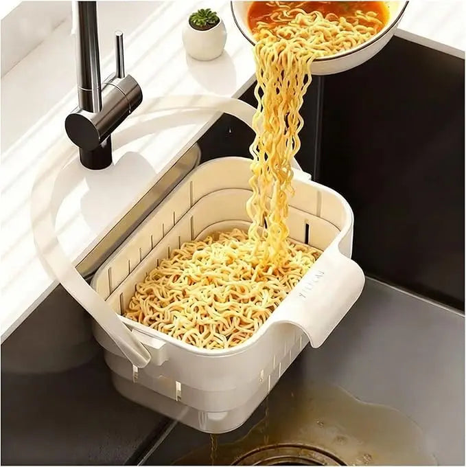 Foldable Kitchen Sink Strainer Basket for Quick Food Catching