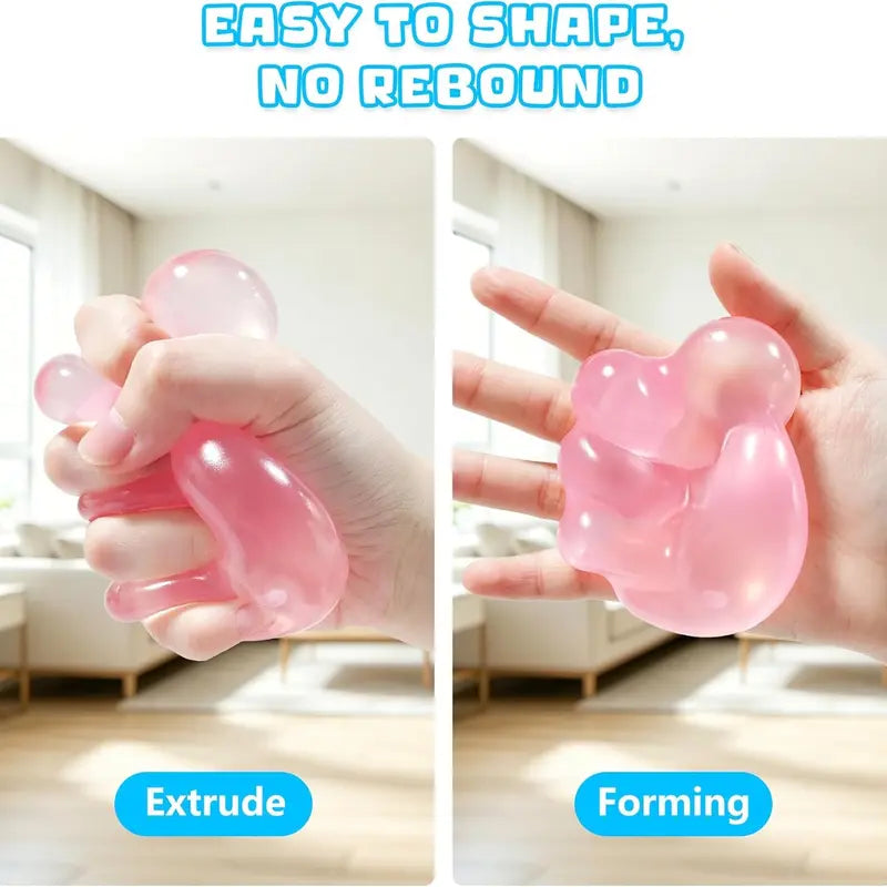 Ultra-Clear Crystal Gel Stress Ball for Instant Tension & Anxiety Relief