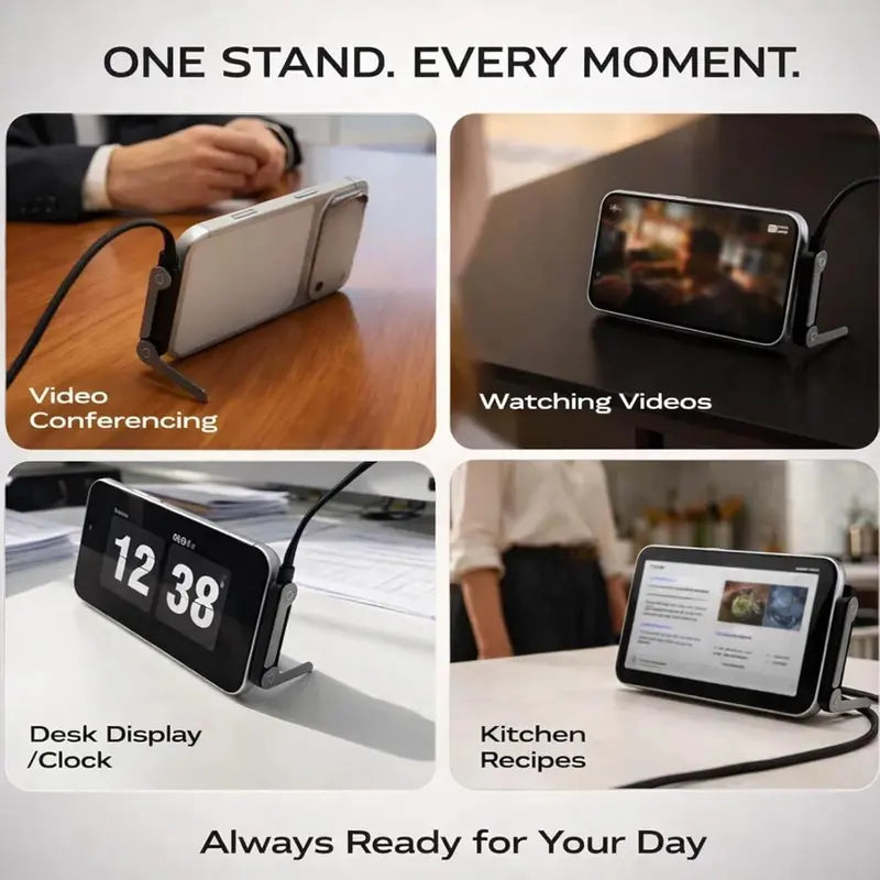 240W Fast Charging Cable with Foldable Phone Stand