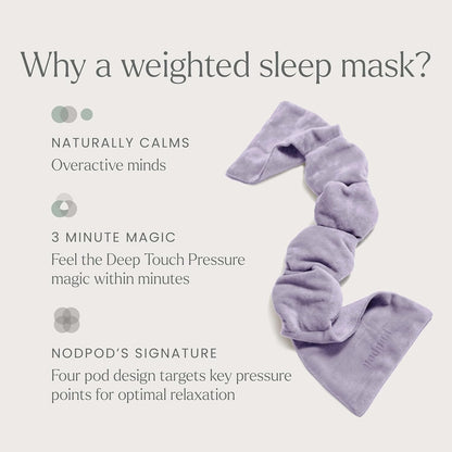 Weighted Sleep Mask - Strap-Free Gentle Pressure For Deeper, Faster Sleep