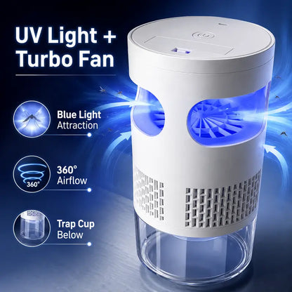 360° UV Light Mosquito Trap with Powerful Vortex Suction