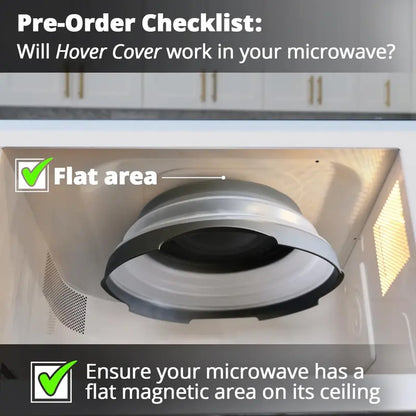 Magnetic Collapsible Microwave Splatter Cover with Built-In Steam Vents