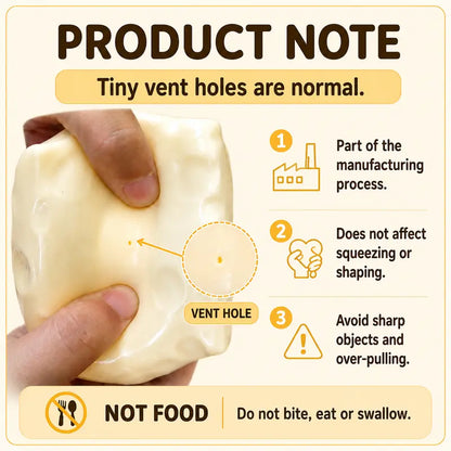 Ultra-Satisfying Moldable Cheese Cube Stress Toy