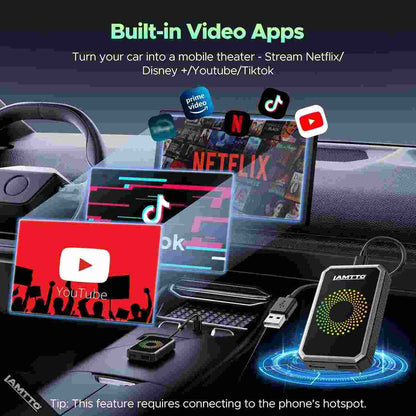 Stream YouTube & Netflix Straight to Your Car's Screen Instantly