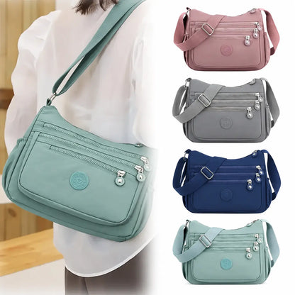 Waterproof Multi-Pocket Crossbody Bag with Ultra-Light Everyday Capacity