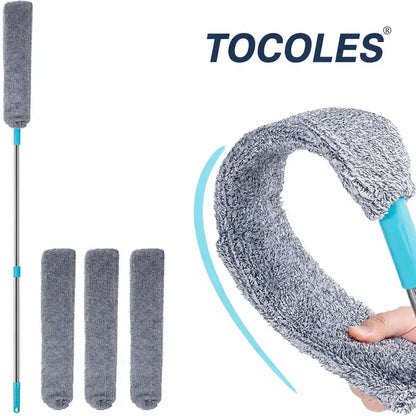 Ultra-Slim Flexible Gap Duster with Extendable Pole