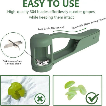 1-Press Safety Grape & Tomato Quarter Slicer for Toddlers