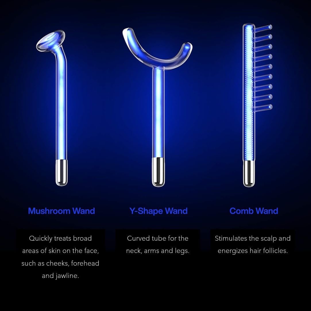 High Frequency Facial Wand - Professional Skin Therapy Device For Clearer, Smoother-Looking Skin