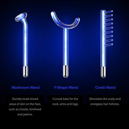 High Frequency Facial Wand - Professional Skin Therapy Device For Clearer, Smoother-Looking Skin