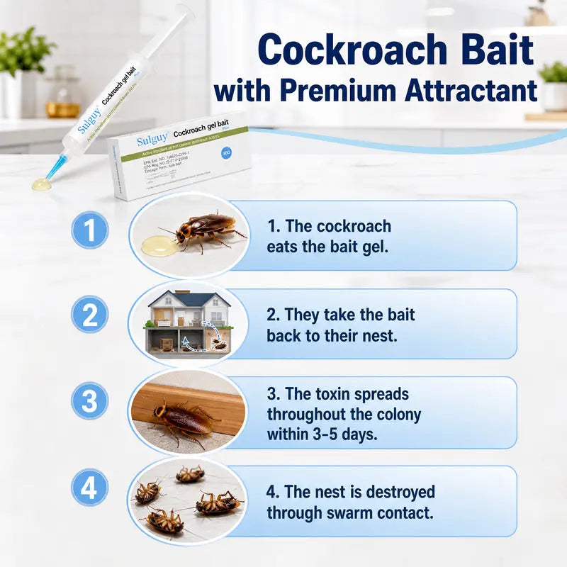 Fast-Acting Cockroach Gel Bait for Total Nest Elimination