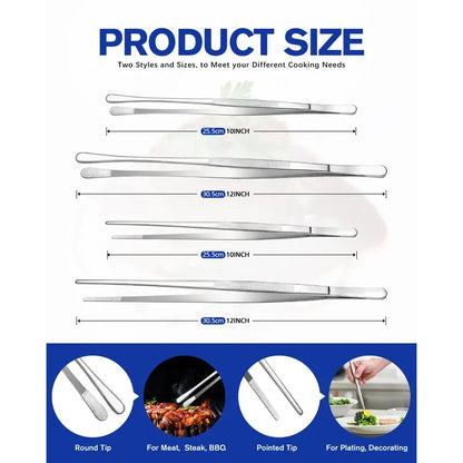 Precision Culinary Tweezer Tongs Set for Effortless Cooking & Plating