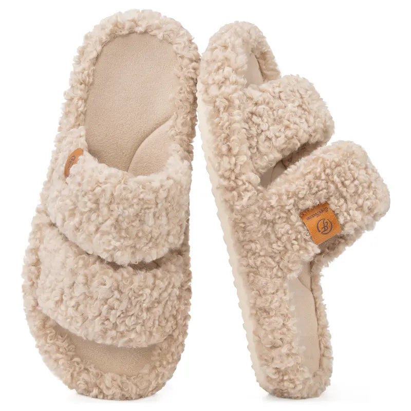 Ultra-Soft Memory Foam Open-Toe Slippers