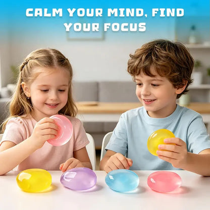 Ultra-Clear Crystal Gel Stress Ball for Instant Tension & Anxiety Relief