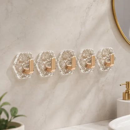 Heavy-Duty Crystal L-Hooks: Drill-Free Wall Organization