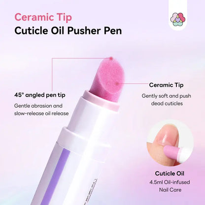 2-in-1 Precision Quartz Cuticle Remover & Nourishing Oil Pen
