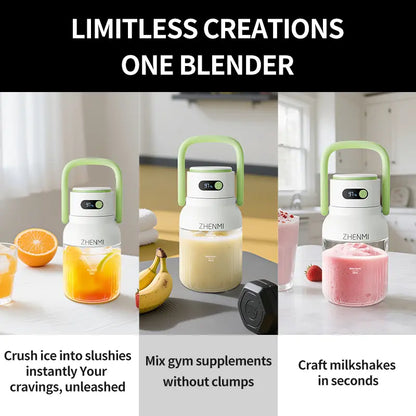 1000ml Portable Cordless Blender with 12-Blade Ice Crushing Power