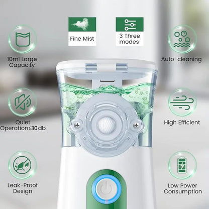 Instant Relief for Every Breath — Quiet, Portable, Micron-Mist Care for Kids & Adults!
