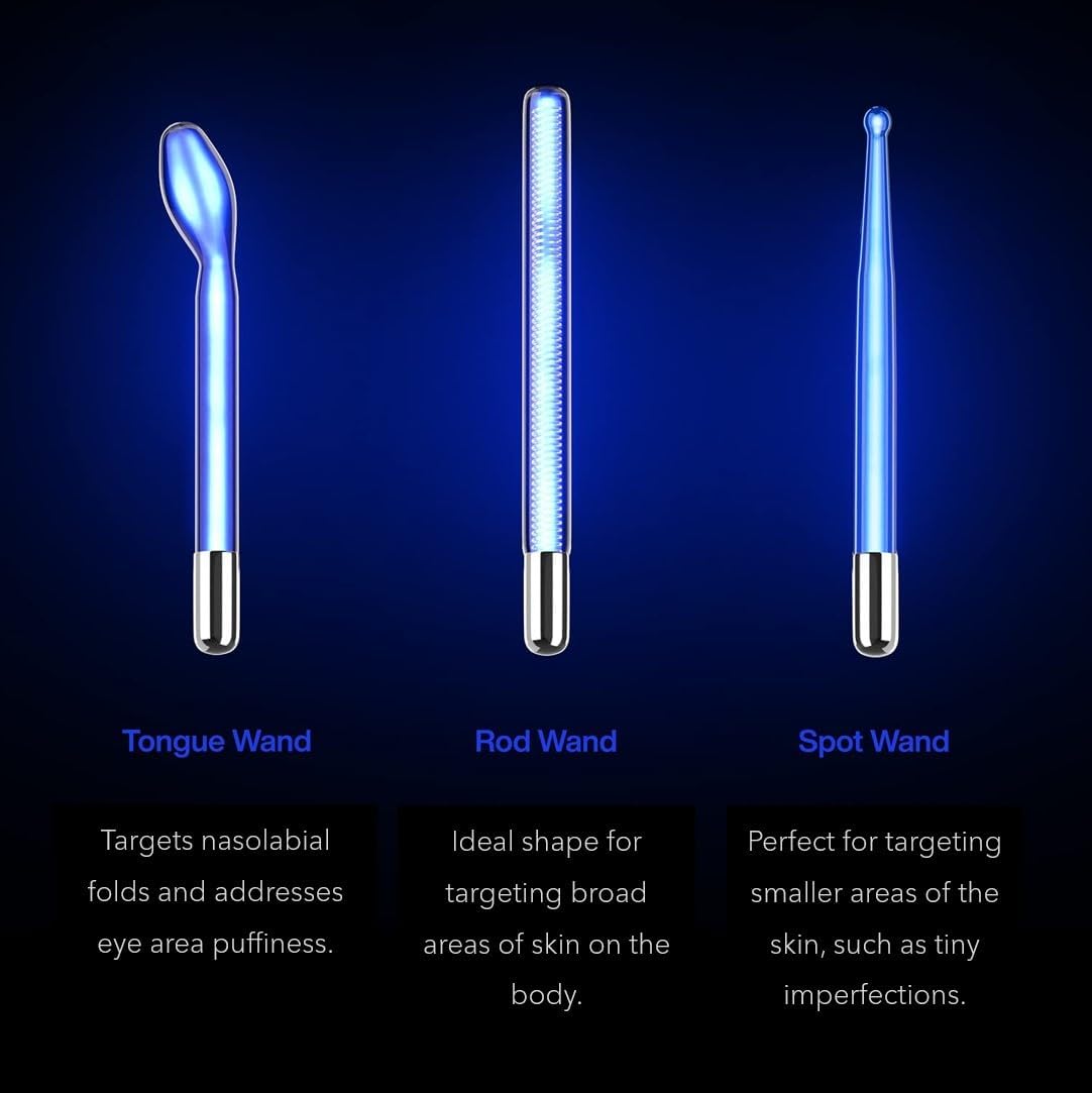 High Frequency Facial Wand - Professional Skin Therapy Device For Clearer, Smoother-Looking Skin