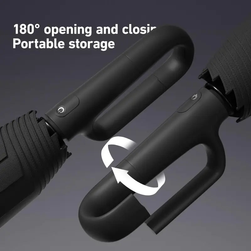 Ultimate Portable Automatic Folding Umbrella with Hangable Loop Buckle