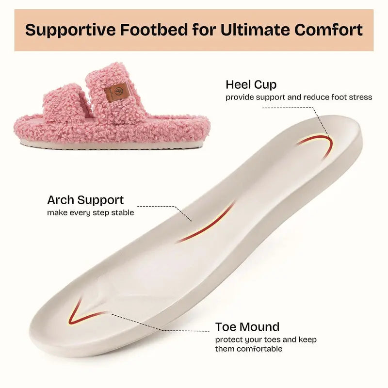 Ultra-Soft Memory Foam Open-Toe Slippers