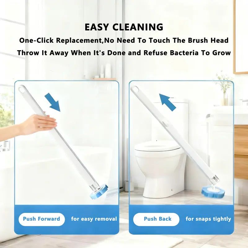 Disposable Toilet Wand System with Pre-Loaded Cleaner Head