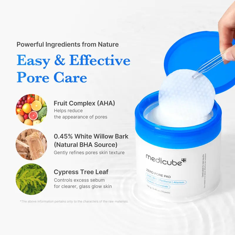 AHA/BHA Dual-Textured Pore Tightening & Exfoliating Facial Pads