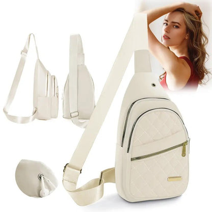 Ultra-Lightweight Quilted Sling Bag with Anti-Theft Pockets