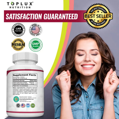 2040mg Extra Strength Organic Beet Root + Black Pepper for Peak Energy, Blood Flow & Endurance