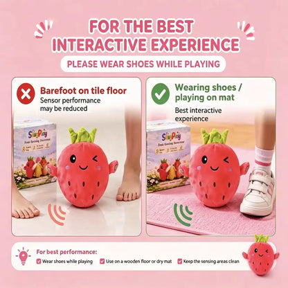 Interactive Fruit Plush Toy with Touch-Sensing Musical Sounds & Soft Skin-Touch Fabric