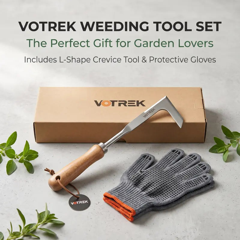 Stainless Steel Crevice Weeder Tool for Sidewalks & Pavers