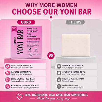 Natural Feminine pH Balance Soap Bar for Long-Lasting Odor Control & Freshness