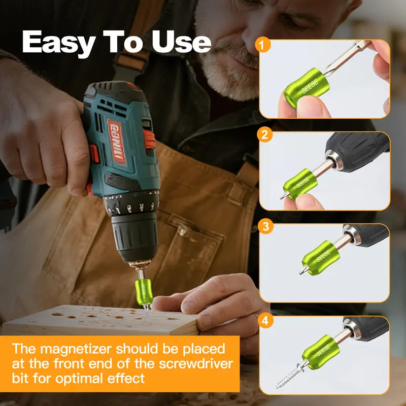 Ultra-Powerful Magnetic Screw Ring Universal Bit Magnetizer(3 PCS)