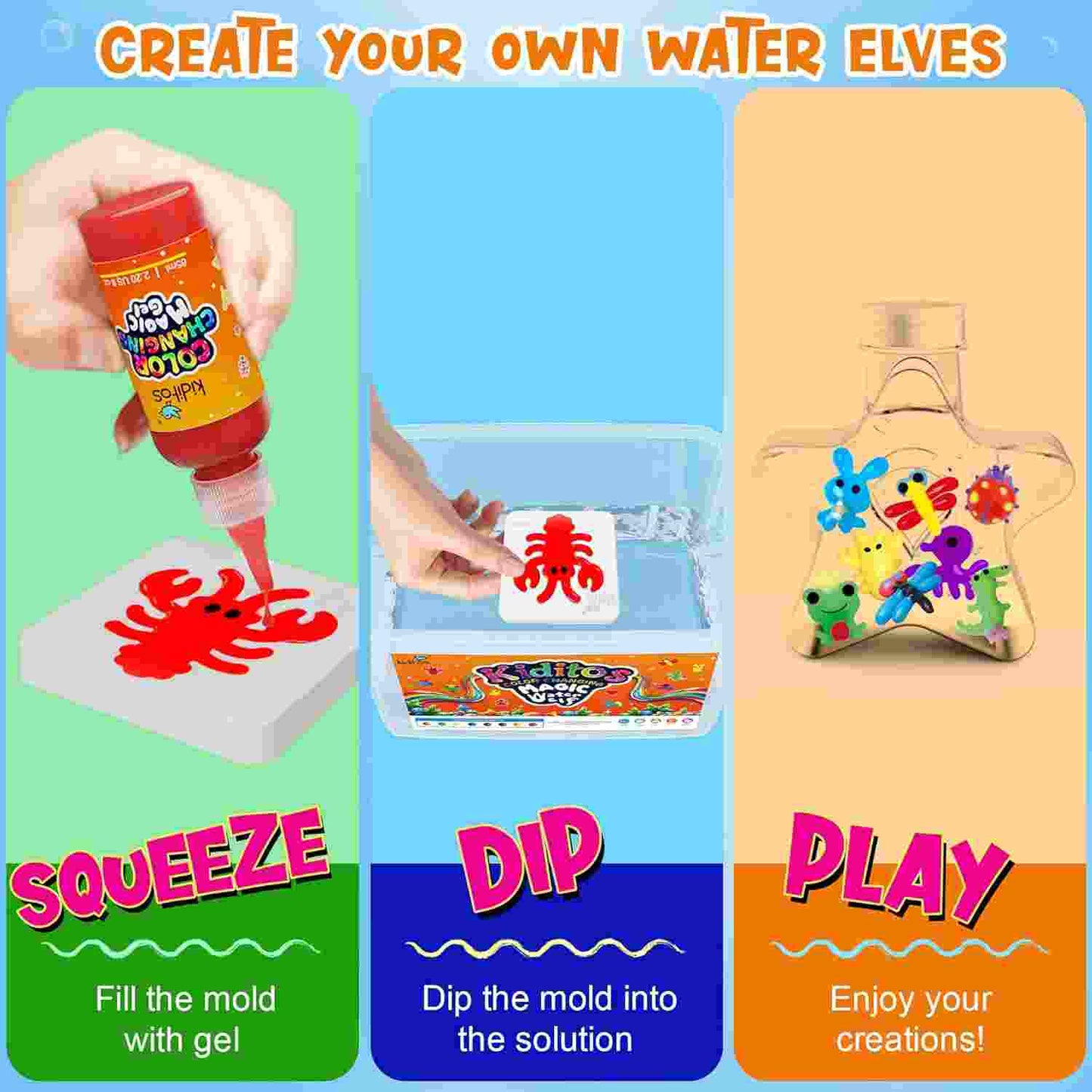 Magic Glow Water Elf Toy Kit - Creative Screen-Free Fun For Kids