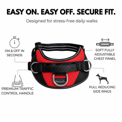 No-Pull Dog Harness with Side Leash Rings for Gentle Walk Control