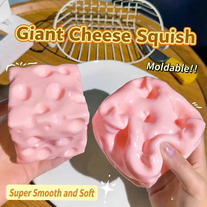 Ultra-Satisfying Moldable Cheese Cube Stress Toy