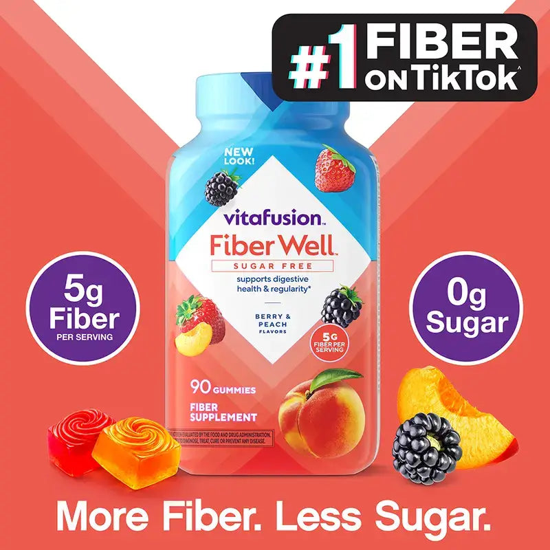 Gentle Sugar-Free Prebiotic Fiber Gummies for Effortless Daily Digestion and Peak Gut Wellness
