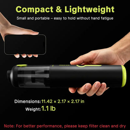 2-in-1 Cordless Handheld Vacuum & High-Pressure Air Duster
