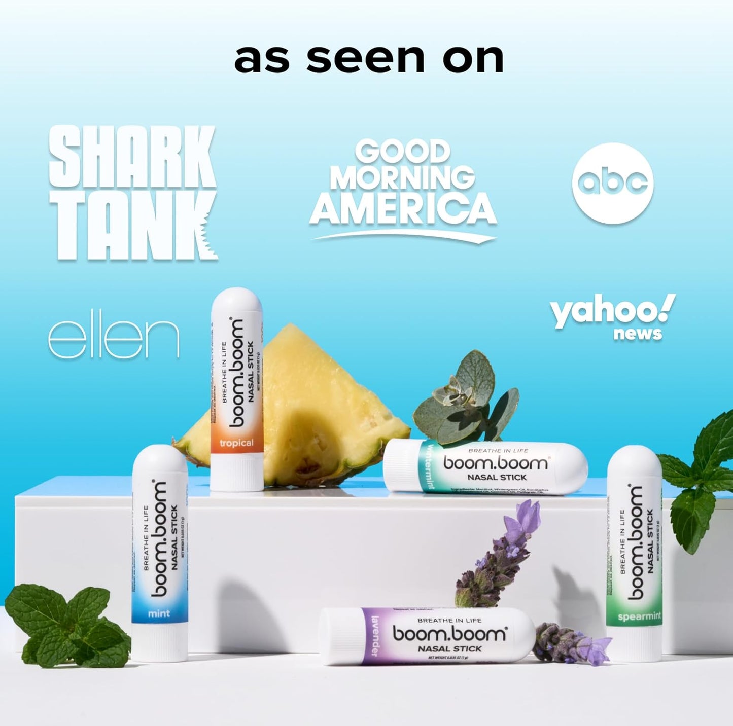 Instant Sinus Relief & Mental Focus: 100% Plant-Based Refreshing Nasal Inhaler
