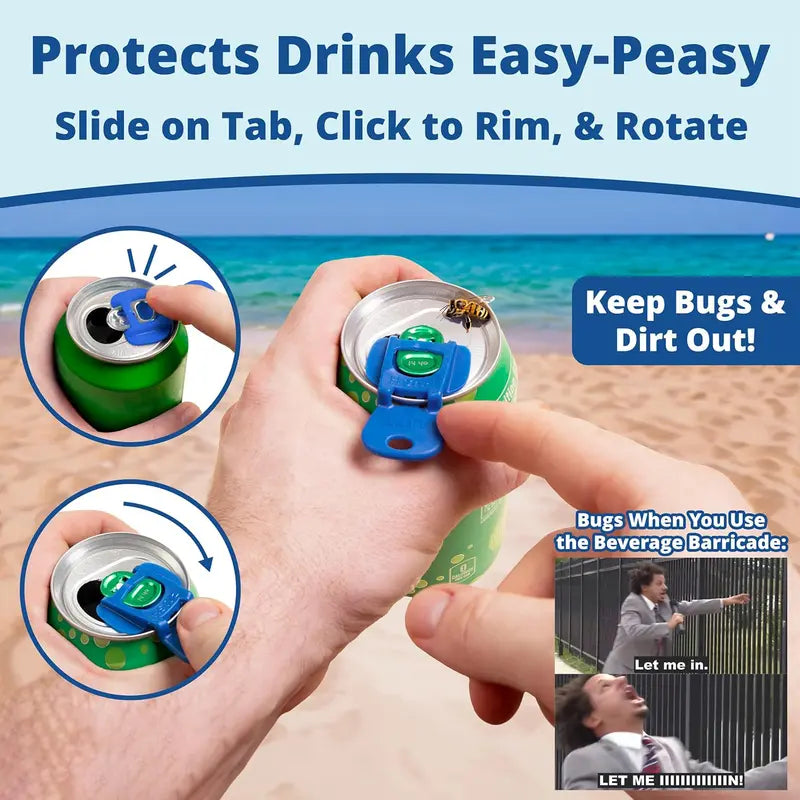 Universal Can Protector Caps & Easy Pull Tab Opener