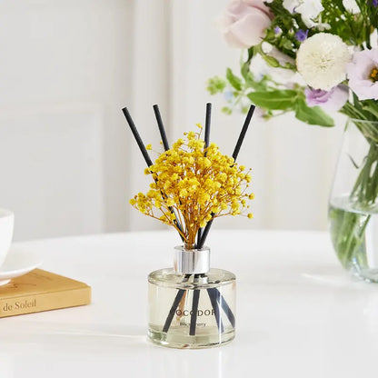 Long-Lasting Botanical Reed Diffuser with Real Preserved Flowers