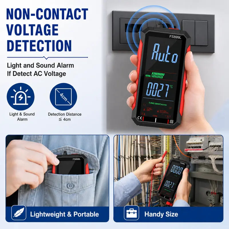Smart Auto-Ranging Digital Multimeter – True RMS 6000 Counts